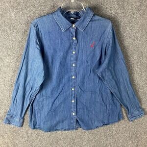 Doc & Amelia Button Up Top Women's 2XW‎ Long Sleeve Cotton Adults